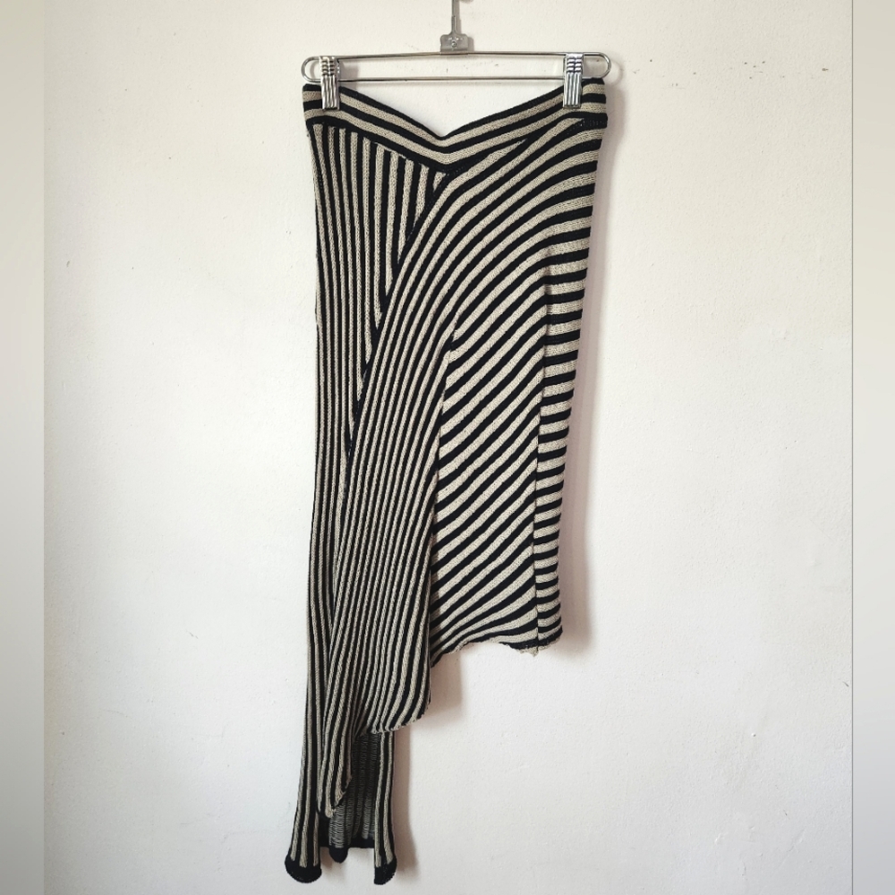 Eckhaus Latta asymmetrical stripe skirt
